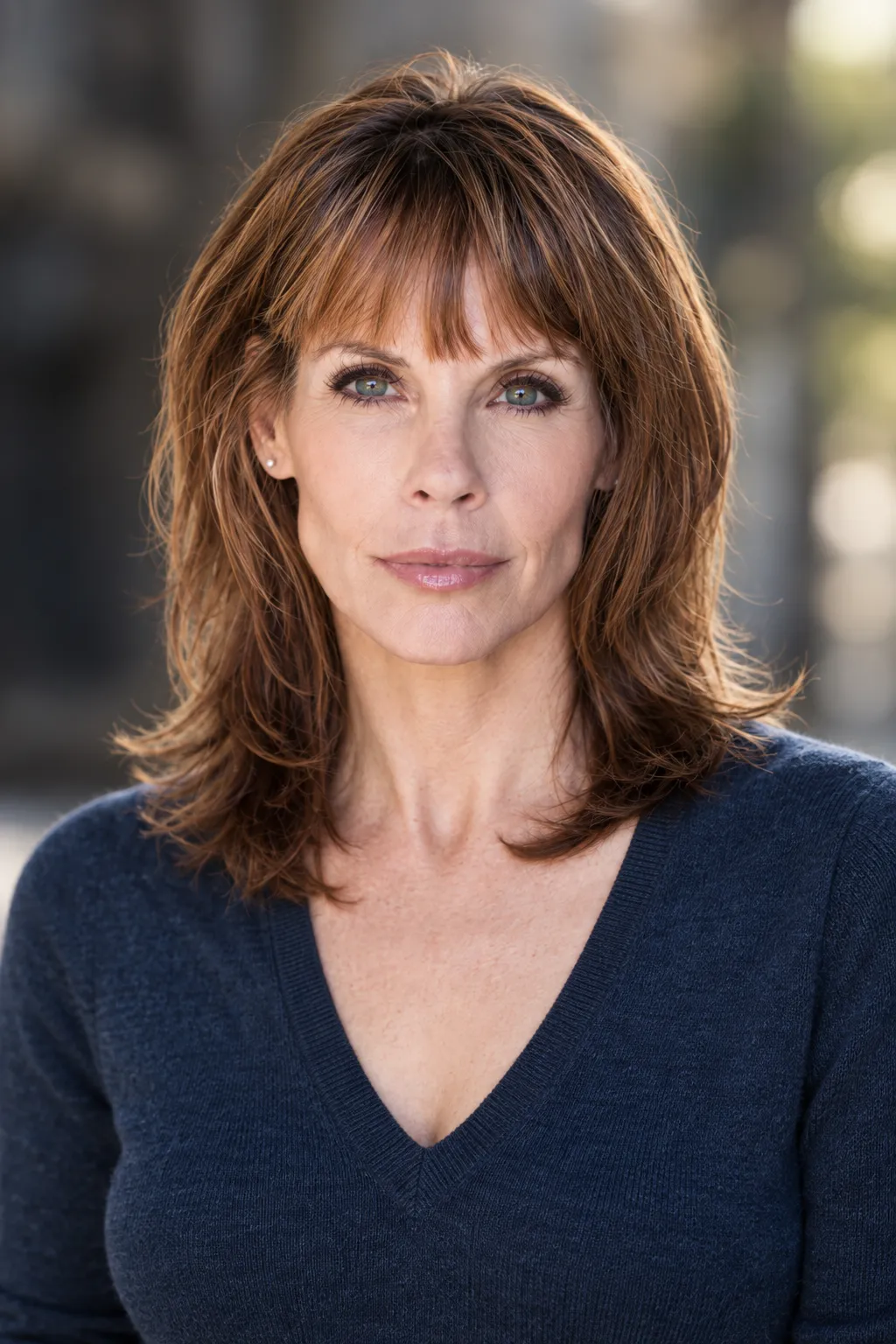 Black-and-white portrait of Alexandra Paul