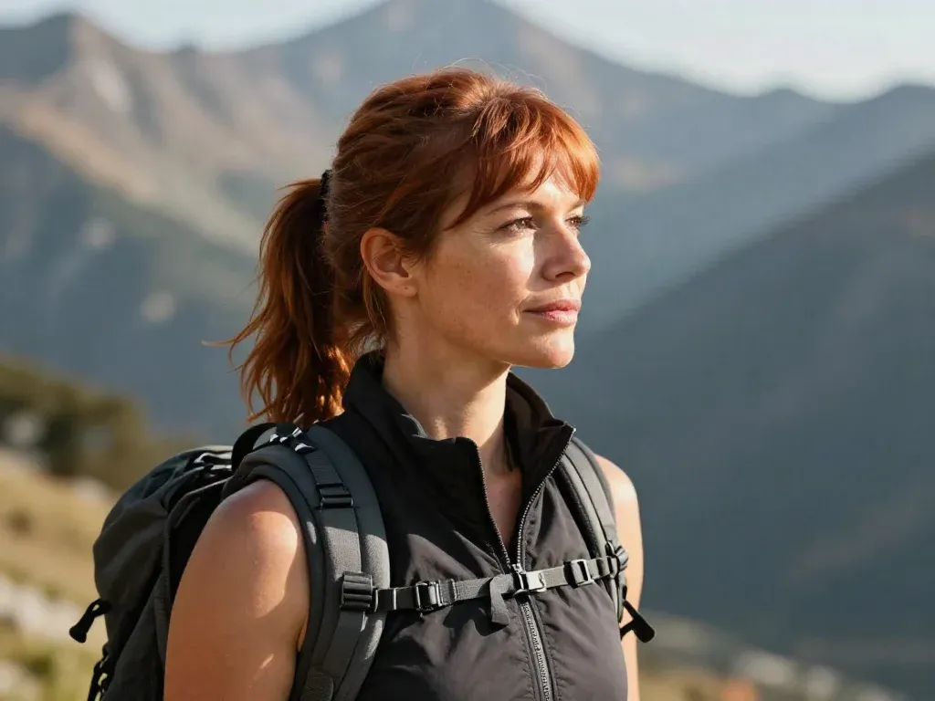 Athlete on a mountain trail